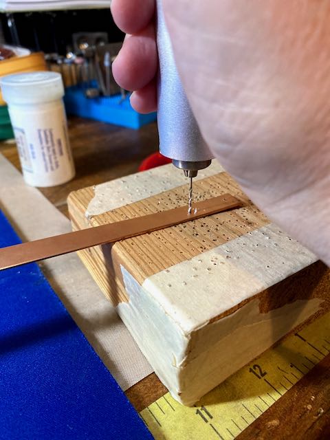 Susan LeGuyader's Riveting Tips - , Metalwork, Riveting, Riveting Techniques, Wire Rivets, I drilled some different gauges